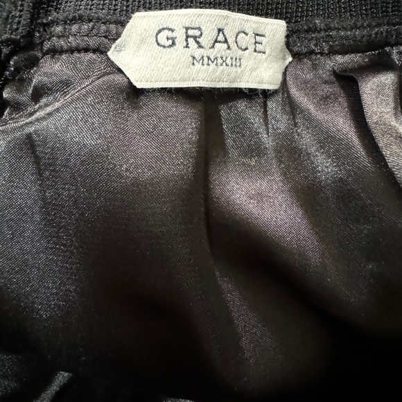 GRACE MMXIII CADENCE BLACK FRINGE LAYER STRAIGHT SKIRT size US 4 - Picture 3 of 5